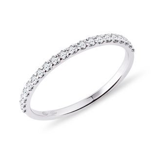 WHITE GOLD RING DECORATED WITH DIAMONDS - WOMEN'S WEDDING RINGS - WEDDING RINGS