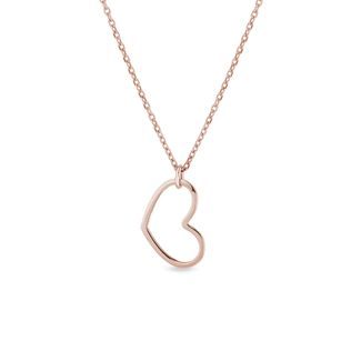 HEART PENDANT NECKLACE IN ROSE GOLD - ROSE GOLD NECKLACES - NECKLACES