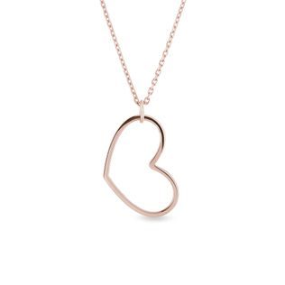 HEART NECKLACE IN ROSE GOLD - ROSE GOLD NECKLACES - NECKLACES