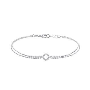 WHITE GOLD BRACELET WITH DIAMONDS - DIAMOND BRACELETS - BRACELETS