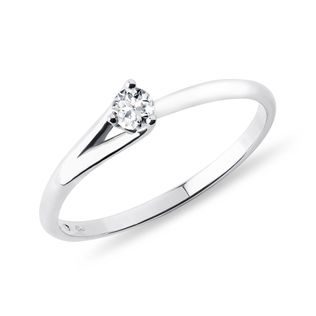 EXTRAORDINARY RING IN WHITE GOLD WITH A BRILLIANT - SOLITAIRE ENGAGEMENT RINGS - ENGAGEMENT RINGS