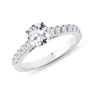 DIAMOND ENGAGEMENT RING IN 14K WHITE GOLD - ENGAGEMENT DIAMOND RINGS - ENGAGEMENT RINGS