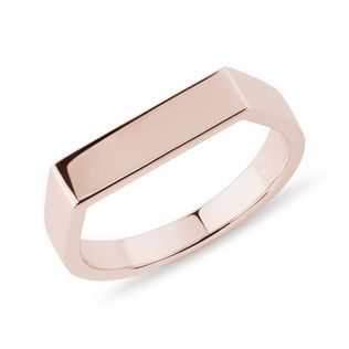 WIDE ROSE GOLD FLAT TOP RING - ROSE GOLD RINGS - RINGS