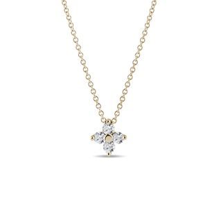 MODERN DIAMOND NECKLACE IN 14K YELLOW GOLD - DIAMOND NECKLACES - NECKLACES