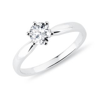 HALF-CARAT LAB DIAMOND ENGAGEMENT RING IN WHITE GOLD - RINGS WITH LAB-GROWN DIAMONDS - ENGAGEMENT RINGS