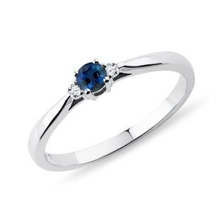 SAPPHIRE AND DIAMOND RING - SAPPHIRE RINGS - RINGS