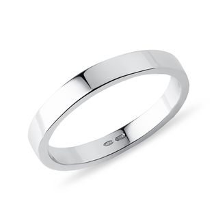 LADIES' WHITE GOLD STONELESS WEDDING BAND - WOMEN'S WEDDING RINGS - WEDDING RINGS