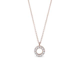 COLLIER EN OR ROSE AVEC DIAMANTS - COLLIERS AVEC DIAMANTS - COLLIERS