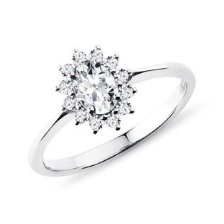 LUXURIOUS KATE RING WITH DIAMONDS IN WHITE GOLD - DIAMOND ENGAGEMENT RINGS - ENGAGEMENT RINGS