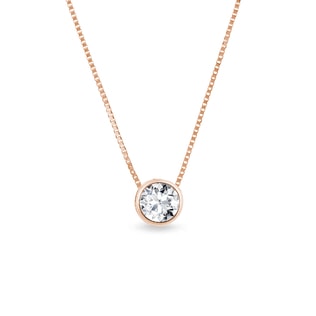 DIAMOND NECKLACE IN ROSE GOLD - DIAMOND NECKLACES - NECKLACES
