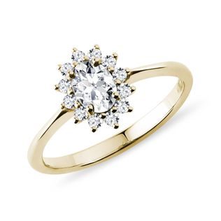 LUXURY RING WITH DIAMONDS IN YELLOW GOLD - DIAMOND ENGAGEMENT RINGS - ENGAGEMENT RINGS