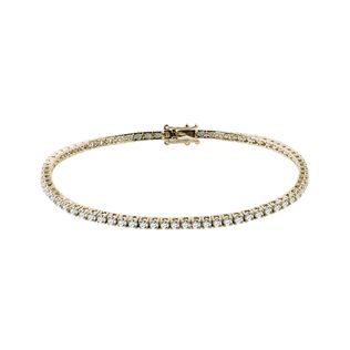 DIAMOND YELLOW GOLD TENNIS BRACELET - DIAMOND BRACELETS - BRACELETS