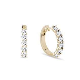 EARRINGS WITH DIAMONDS IN YELLOW GOLD - DIAMOND EARRINGS - EARRINGS