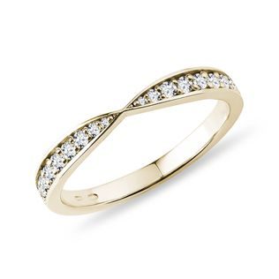 DIAMOND WEDDING BAND IN YELLOW GOLD - WOMEN'S WEDDING RINGS - WEDDING RINGS