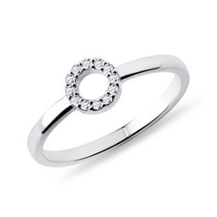 MINIMALIST AND MODERN DIAMOND RING IN WHITE GOLD - DIAMOND RINGS - RINGS