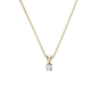 PENDENTIF D'OR JAUNE AVEC DIAMANT - COLLIERS AVEC DIAMANTS - COLLIERS