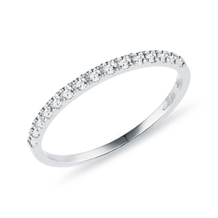 WHITE GOLD HALF-ETERNITY RING WITH DIAMONDS - WOMEN'S WEDDING RINGS - WEDDING RINGS