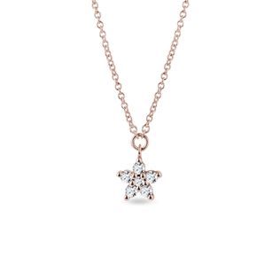 NECKLACE WITH DIAMONDS IN ROSE GOLD - DIAMOND NECKLACES - NECKLACES