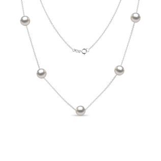 PEARL NECKLACE IN WHITE GOLD - PEARL NECKLACES - PEARL JEWELRY