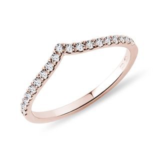 CHEVRON RING AUS 14KT ROSÉGOLD - TRAURINGE FÜR DAMEN - TRAURINGE