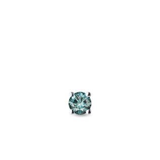 ONE WHITE GOLD EARRING WITH BLUE DIAMOND - SINGLE EARRINGS - EARRINGS