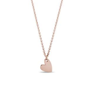 MINIMALIST HEART PENDANT IN ROSE GOLD - ROSE GOLD NECKLACES - NECKLACES