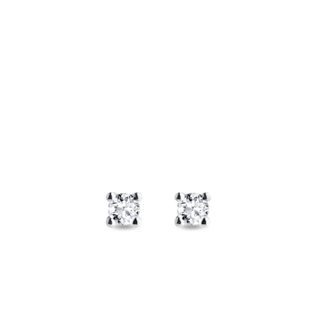 CLASSIC DIAMOND STUD EARRINGS IN WHITE GOLD - DIAMOND STUD EARRINGS - EARRINGS