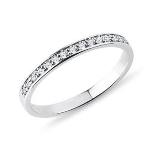 DIAMOND HALF-ETERNITY RING STUDDED WITH DIAMONDS - WOMEN'S WEDDING RINGS - WEDDING RINGS