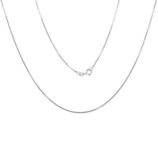 VENETIAN CHAIN IN WHITE GOLD, 45 CM LONG - GOLD CHAINS - NECKLACES