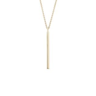 SMOOTH GOLD BAR NECKLACE - YELLOW GOLD NECKLACES - NECKLACES