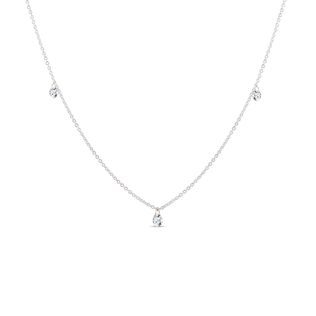 A NECKLACE WITH DIAMONDS OF WHITE GOLD - DIAMOND NECKLACES - NECKLACES