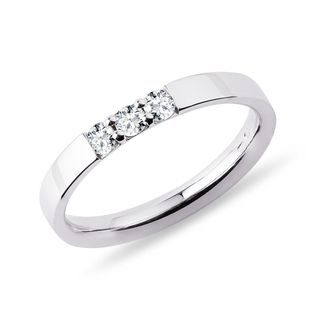 RING WITH DIAMONDS IN WHITE GOLD - WOMEN'S WEDDING RINGS - WEDDING RINGS
