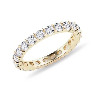 DIAMOND ETERNITY RING IN YELLOW GOLD - WOMEN'S WEDDING RINGS - WEDDING RINGS