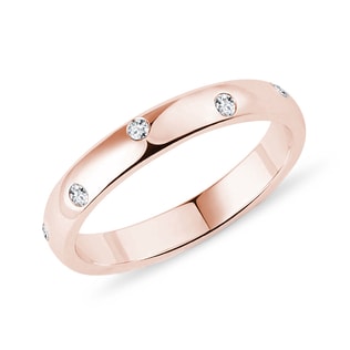 TEN DIAMOND RING IN ROSE GOLD - WOMEN'S WEDDING RINGS - WEDDING RINGS