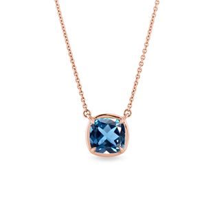 TOPAZ NECKLACE IN ROSE GOLD - TOPAZ NECKLACES - NECKLACES
