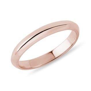 MEN'S ROSE GOLD HALF-ROUND WEDDING RING - RINGS FOR HIM - WEDDING RINGS