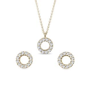 GOLD CIRCLE JEWELRY SET - JEWELRY SETS - FINE JEWELRY