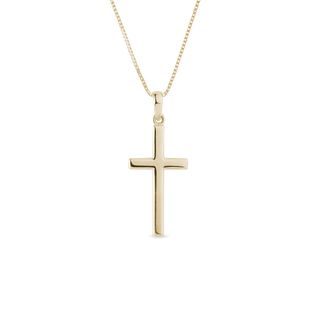 GOLD PENDANT IN THE SHAPE OF A CROSS - YELLOW GOLD NECKLACES - NECKLACES