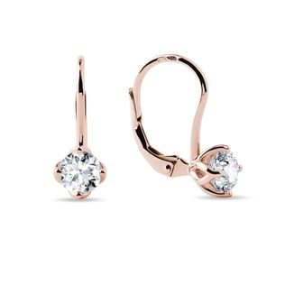 ROSE GOLD EARRINGS WITH 1CT LAB GROWN DIAMONDS - DIAMOND EARRINGS - EARRINGS