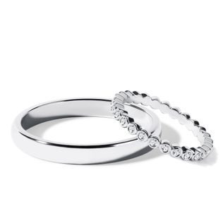 EXCEPTIONAL WEDDING RING SET IN WHITE GOLD - WHITE GOLD WEDDING SETS - WEDDING RINGS