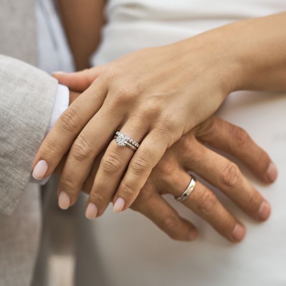 Which hand should a wedding ring be worn on?