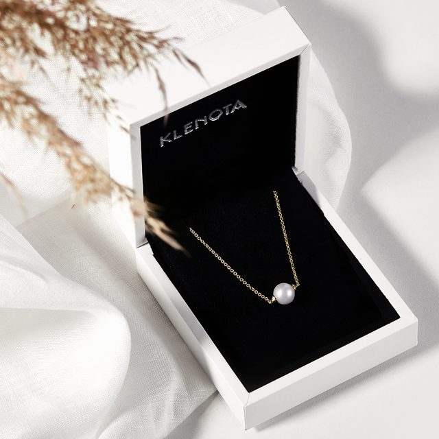 FRESHWATER PEARL NECKLACE IN 14K YELLOW GOLD - PEARL PENDANTS - 
