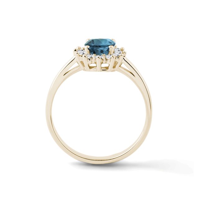LONDON TOPAZ AND DIAMOND RING - TOPAZ RINGS - 