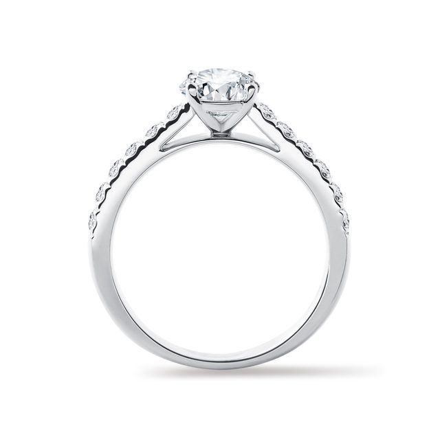 DIAMOND ENGAGEMENT RING IN 14K WHITE GOLD - RINGS WITH LAB-GROWN DIAMONDS - 