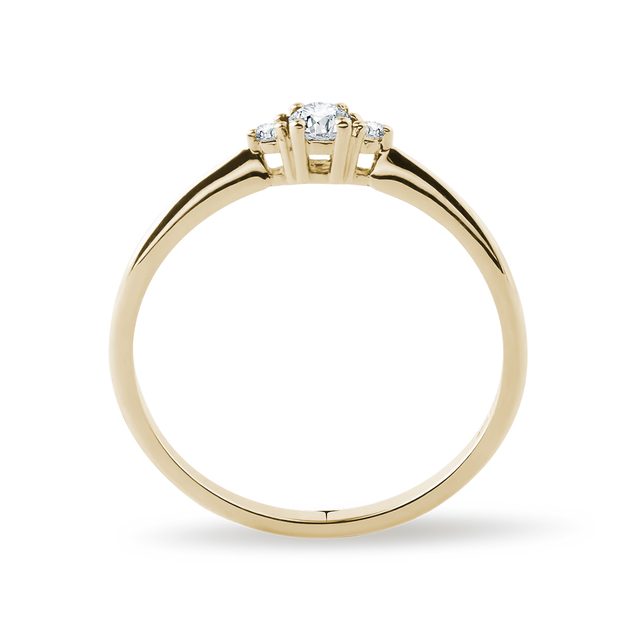 GOLD DIAMOND ENGAGEMENT RING - DIAMOND ENGAGEMENT RINGS - 