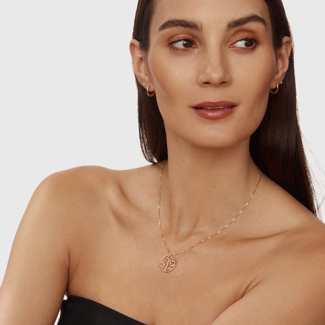 TREE OF LIFE NECKLACE IN ROSE GOLD - ROSE GOLD NECKLACES - 