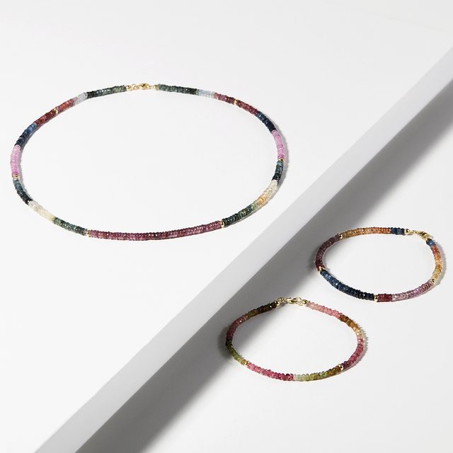 COLORED SAPPHIRE BRACELET - MINERAL BRACELETS - 
