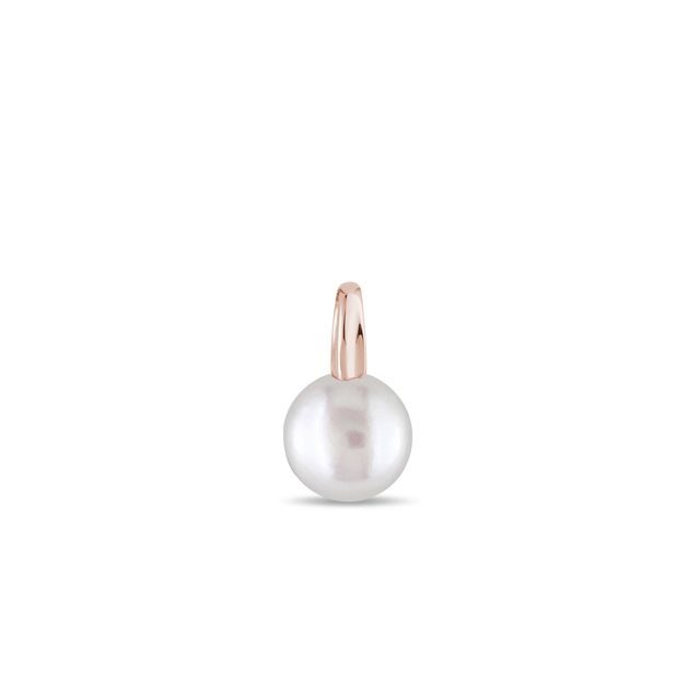 ROSE GOLD FRESHWATER PEARL PENDANT - PENDANTS - NECKLACES