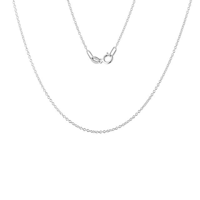 45 CM WHITE GOLD ROLO CHAIN - GOLD CHAINS - NECKLACES