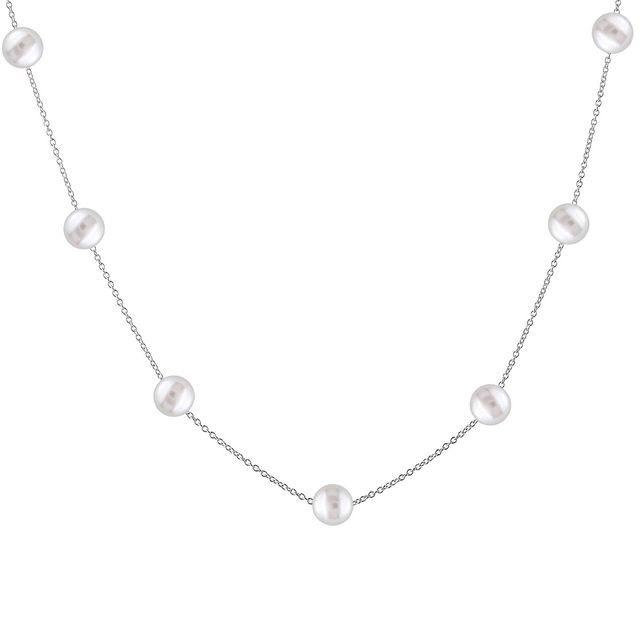 STUNNING PEARL NECKLACE IN WHITE GOLD - PEARL NECKLACES - PEARL JEWELRY